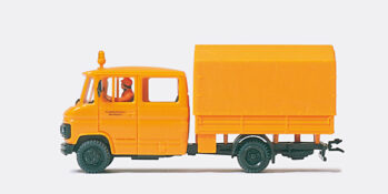 Preiser 37018 - H0 Lkw. Straßenmeisterei. MB 508. Doppel- kabine. Fertigmodell