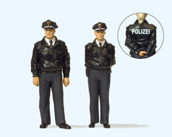Preiser 44909 - G Polizisten stehend. Blaue Uniform. BRD