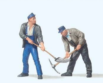 Preiser 45007 - G 2 Gleisbauarbeiter mit Pickel bzw. Gabel