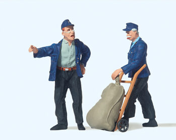 Preiser 45098 - G Güterbodenpersonal, Sackkarre