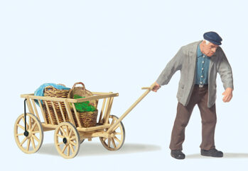 Preiser 45109 - G Bauer, Leiterwagen ziehend