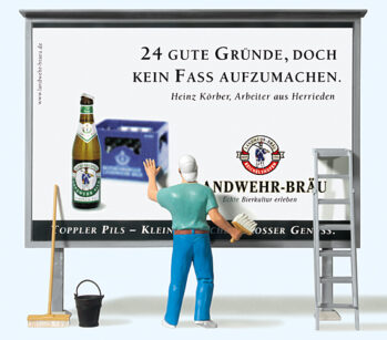 Preiser 45126 - G Plakattafel, Plakatkleber, Zubehör