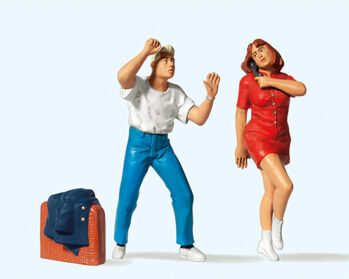 Preiser 45129 - G Personen an der Telefonzelle