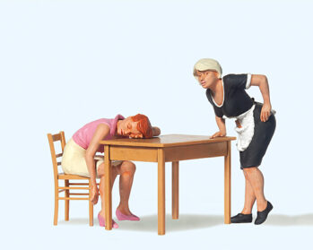 Preiser 45145 - G Schlafender Gast, Kellnerin