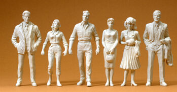 Preiser 45178 - G Passanten. 6 unbemalte Figuren. Bausatz