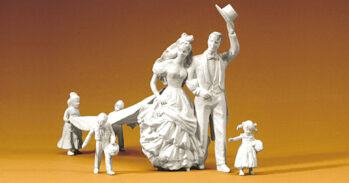 Preiser 45180 - G Hochzeitspaar, Kinder. 6 unbemalte Figuren. Bausatz