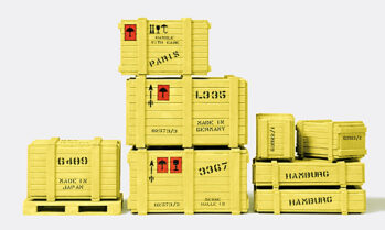 Preiser 45200 - G Ladegut. 8 Kisten, 1 Palette. Bausatz