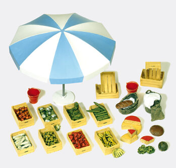 Preiser 45207 - G Zubehörset "Markt". Bausatz