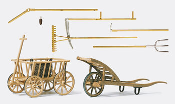 Preiser 45212 - G Handwagen. Schubkarre. Werkzeuge. Bausatz