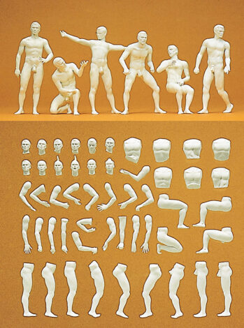 Preiser 45900 - G Modellfigur "Adam". 6 unbemalte Figuren. Bausatz