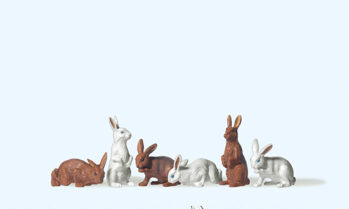Preiser 47052 - 1:25 6 Kaninchen