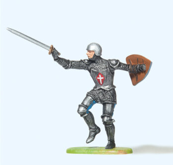 Preiser 52007 - 1:25 Ritter angreifend, mit Schwert