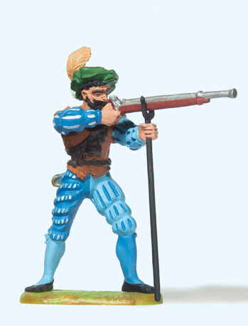 Preiser 52305 - 1:25 Landsknecht mit Gewehr zielend