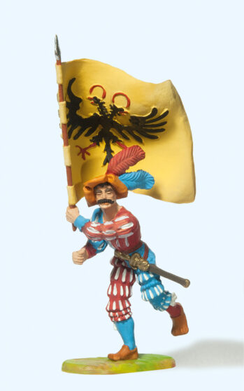 Preiser 52306 - 1:25 Landsknecht stürmend, mit Fahne