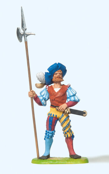 Preiser 52308 - 1:25 Landsknecht stehend, mit Hellebarde