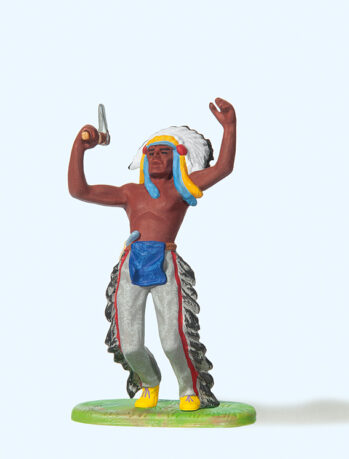 Preiser 54605 - 1:25 Indianer rückwärtsfallend, mit Tomahawk