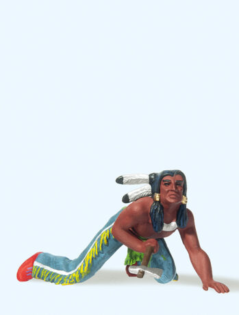 Preiser 54612 - 1:25 Indianer schleichend, mit Tomahawk