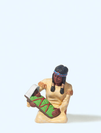 Preiser 54616 - 1:25 Squaw kniend, mit Kind