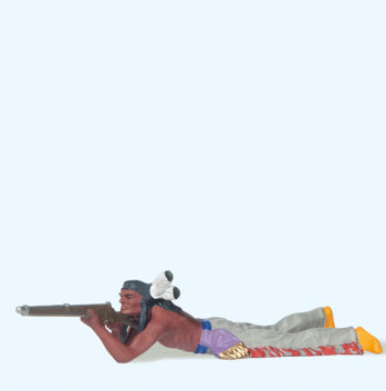 Preiser 54624 - 1:25 Indianer liegend, mit Gewehr