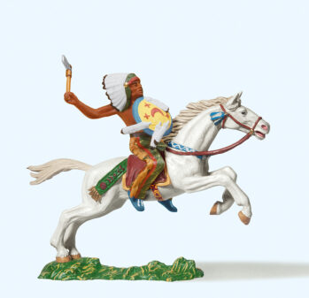 Preiser 54650 - 1:25 Häuptling reitend, mit Tomahawk