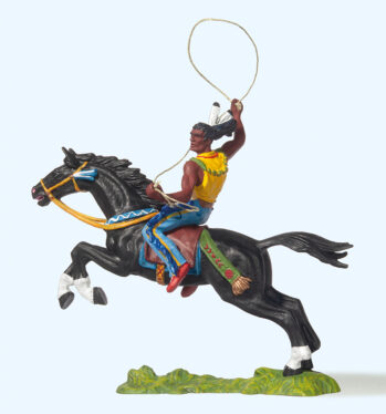 Preiser 54652 - 1:25 Indianer reitend, Lasso werfend