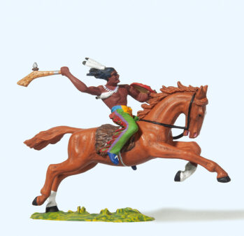 Preiser 54657 - 1:25 Indianer reitend, mit Keule