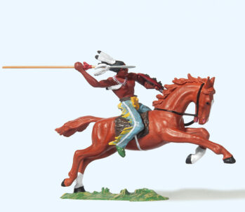 Preiser 54658 - 1:25 Indianer reitend, mit Speer