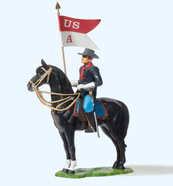 Preiser 54754 - 1:25 Soldat zu Pferd, mit Fahne