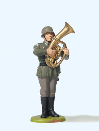Preiser 56043 - 1:25 Musiker stehend, mit Tenorhorn