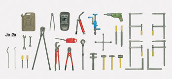 Preiser 57301 - 1:24 Werkzeugset. Bausatz