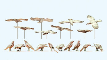 Preiser 63335 - 1:32 Raben, Elstern. Bausatz Passend auch für 1:35