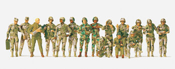 Preiser 72524 - 1:72 Panzerbesatzungen. US Army 2000. 16 unbemalte Miniaturfiguren. Bausatz