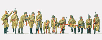 Preiser 72525 - 1:72 Infanterie, aufgesessen. UdSSR 1942. 12 unbemalte Miniaturfiguren. Bausatz