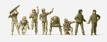 Preiser 72530 - 1:72 Panzerbesatzungen. US Army 2000. 8 unbemalte Miniaturfiguren. Bausatz