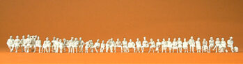 Preiser 75101 - TT Sitzende Reisende. 39 unbemalte Miniaturfiguren