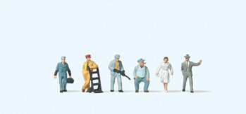 Preiser 79201 - N US Bahnpersonal, Reisende