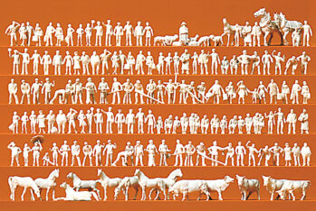 Preiser 88500 - Z Passanten. Figuren: Materialfarbe weiß