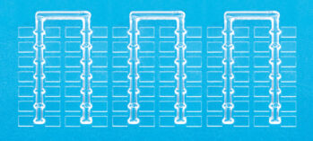 Preiser 97000 - neutral Sockel, glasklar. 10 x 7 mm. 84 Stück