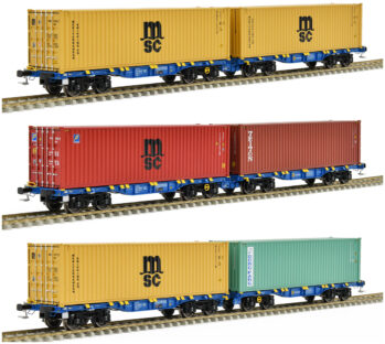 Sudexpress S854005 Spur H0 3-tlg. Set Containerwagen der Innofreight / Budamar, Epoche VI