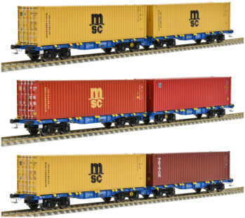 Sudexpress S854006 Spur H0 3-tlg. Set Containerwagen der Innofreight / Budamar, Epoche VI