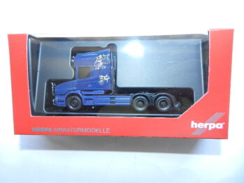 Herpa 319423 002 Scania Hauber 04 Topline Zugmaschine 3achs, kobaltblau