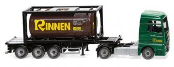 WIKING 053606 - Tankcontainersattelzug 20' (MAN TGX Euro 6c) "Rinnen"