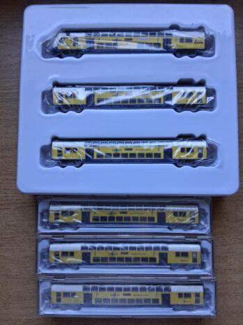 BRAWA 64545 64546 64547 64554 Doppelstock-Wagenset Metronom, 6er-Set (RE 3 Hamburg Hbf)