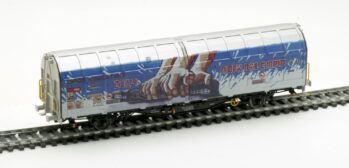 Albert Modell 245055 - Schiebewandwagen Hbbillns, CH-SBB, Ep.VI, Graffiti