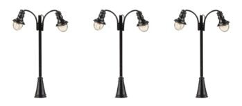 FALLER 272130 LED-Laterne, Bogenleuchten, warmweiß, 3 Stück Spur N