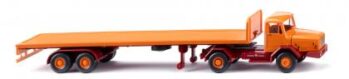 WIKING 055409 - Flachpritschensattelzug (Faun) - gelborange