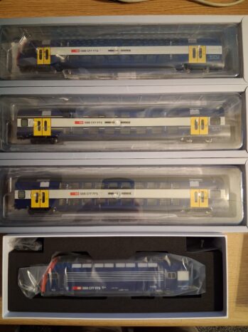 ACME 69653 DCC Sound+ Tillig 70065 Doppelstockwagenset der SBB 4tlg Garnitur