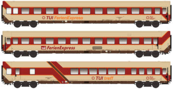 LS-Models 96032DC Spur H0 3-tlg. Set Liegewagen "TUI Ferienexpress", Epoche IV