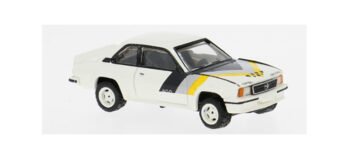 Brekina 20770 Spur H0 Opel Ascona B 400, Dekor gelb/silber