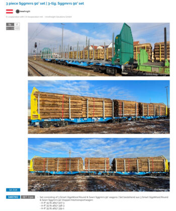 Sudexpress S4657002 Spur H0 3-tlg. Set GigaWood Holztransportwagen der Innofreight, Epoche VI
